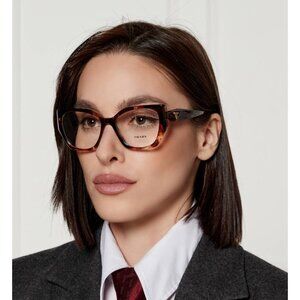 NEW PRADA PR18WV 07R1O1 EYEGLASSES PR 18WV 07R1O1 HAVANA WOMEN EYEWEAR VPR 18W
